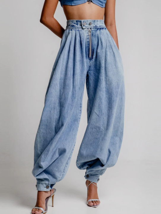 High Waist Balloon Jeans